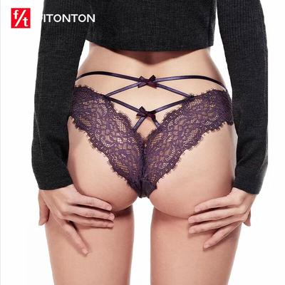 FitonTon Женские сексуальные трусики-слипы с низкой посадкой из французского кружева, 2 шт.
