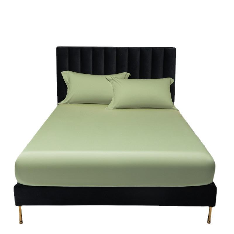 Новая цельная простыня из длинноволокнистого хлопка с 100 нитями, сплошной цвет, легкий роскошный защитный чехол для матраса