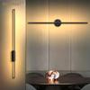 Mordern LED Wall Lamp Black Gold 60CM Long Strip Light For Living Room TV Wall Bedroom Bedside Hallway Ambient Lighting Fixture