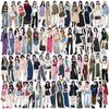 65Pcs  Hand-Painted Girl Sticker Diy Scrapbooking  Collage Album Characters Clothing Decoration Stickers