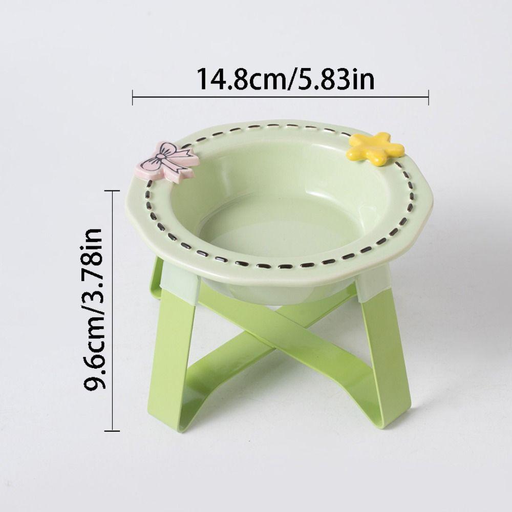 Anti Slip Cat Food Water Bowl Anti Vomiting Elevated Pet Feeder Bowl Ceramic Cat Bowl Pet Supplies