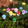 Resin Miniature 6-Color Mushroom Ornaments for DIY Jewelry and Micro Landscapes