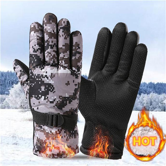 Tactical Military Men Winter Warm Anti-Slip Waterproof Thermal Heated Gloves Outdoor Hiking Fishing Ski Gloves