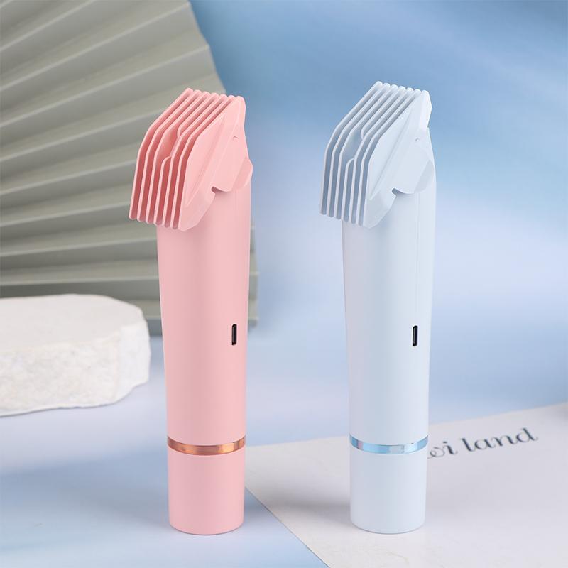 Женские электрические бритвы 2 в 1 с двумя головками, безболезненный триммер для бикини, влажный и сухой, для женщин, лобковые волосы, съемная головка, электробритва