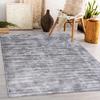 Tapis en viscose tissé à la main 90 x 150 cm - Gris