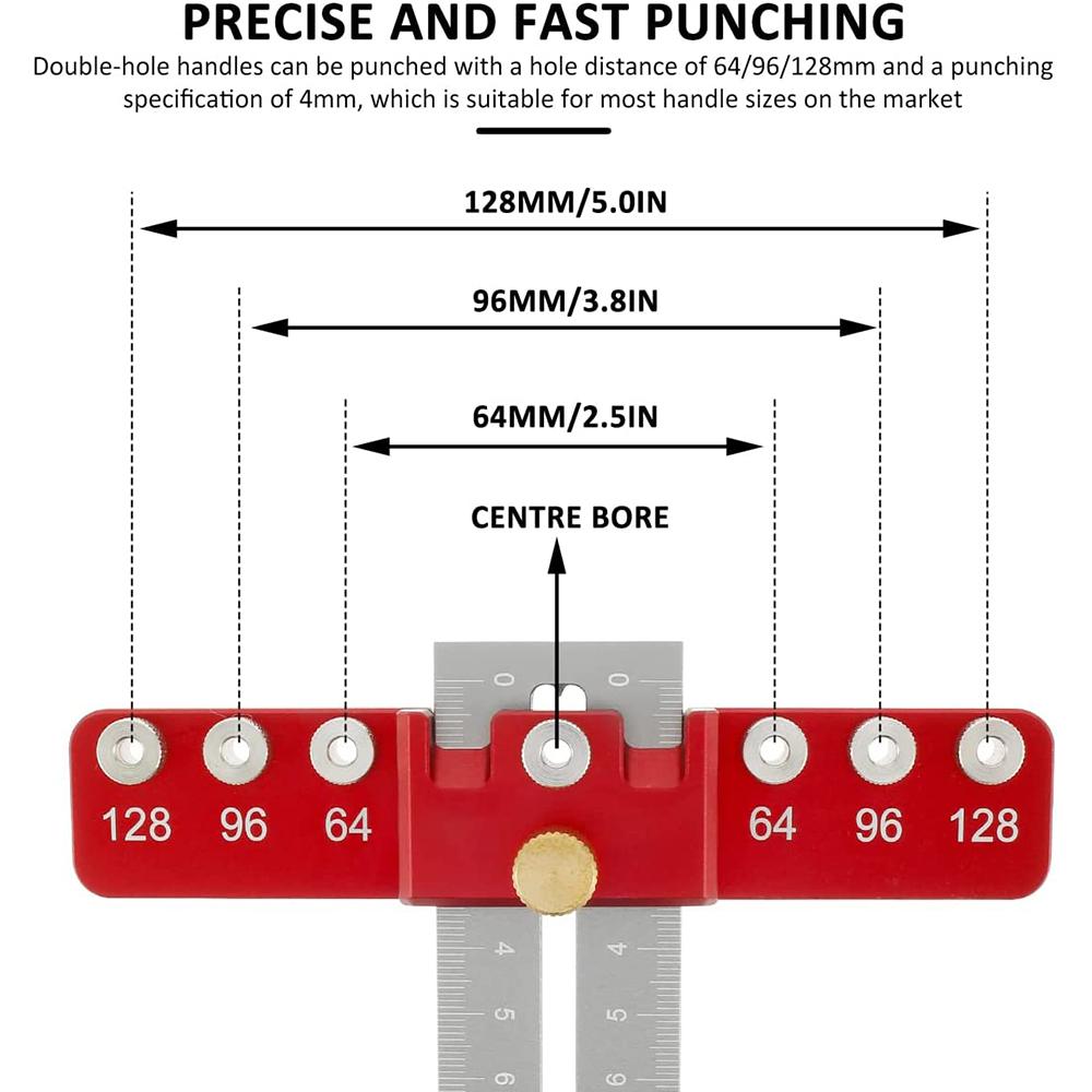 Новый регулируемый шаблон для установки мебельных ручек для ручек-скоб на дверцы и ящики