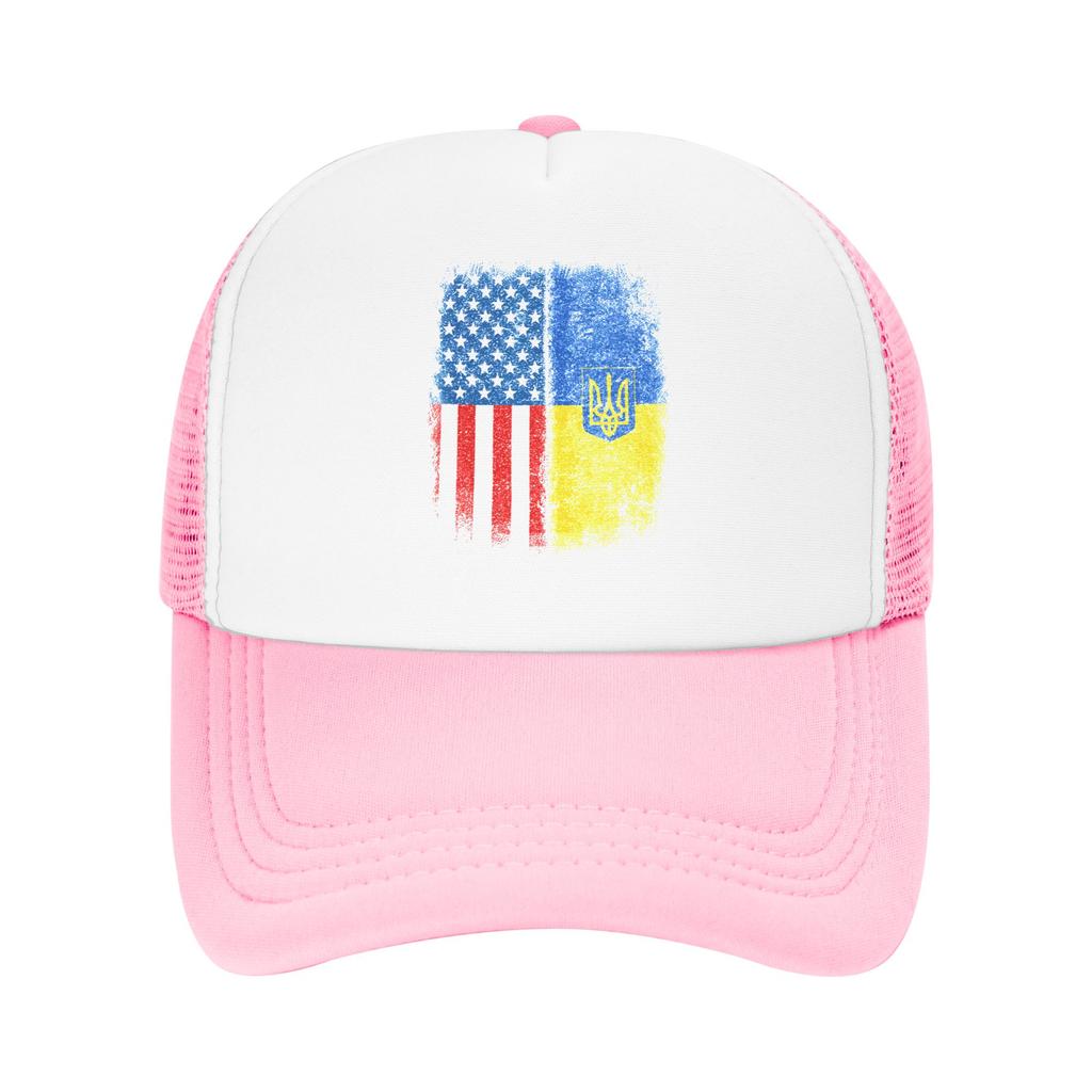 Украинский Американский Флаг Украина Флаг Герб Трезубец США Повседневные Солнцезащитные Шляпы Унисекс Охотничья Бейсболка Летняя Мода Кепка Тракер