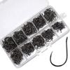 100-500 Pcs Fishing Hooks Set High Carbon Steel Sharp Durable Barbed Fishhook Rock Fishing Equipment Gear Tackle Accessories
