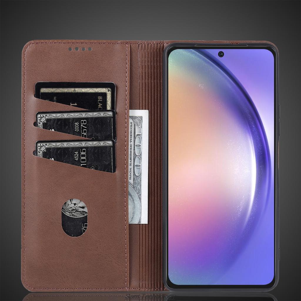 Роскошный магнитный адсорбционный кожаный чехол для Samsung Galaxy A35 5G Flip Cover Защитный чехол Capa Fundas Coque