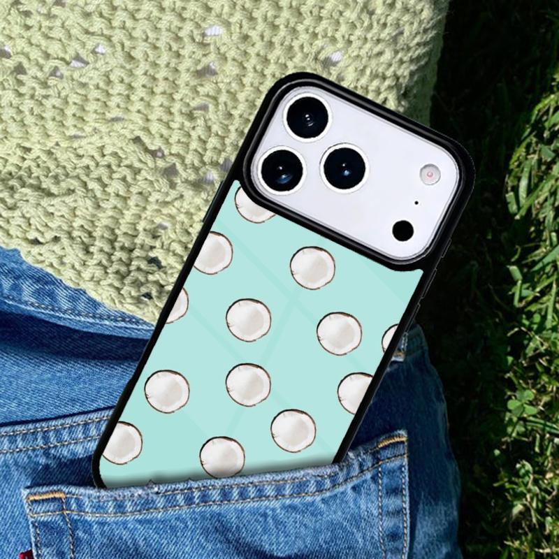 Летний Фруктовый Кокос на Пляже Чехол для Телефона Для iPhone 17 AIR 16 Pro Max 15 14 Pro 11 12 13 Ударопрочный Силиконовый Чехол