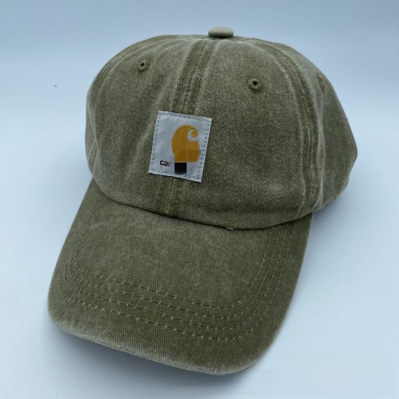 English Style Vintage Cotton Cap With Embossed Letters And Sun Shield For Men And Women
