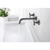Wall Mount Bathroom Faucet Nickel,Cross Handles and Rough-in Valve Included