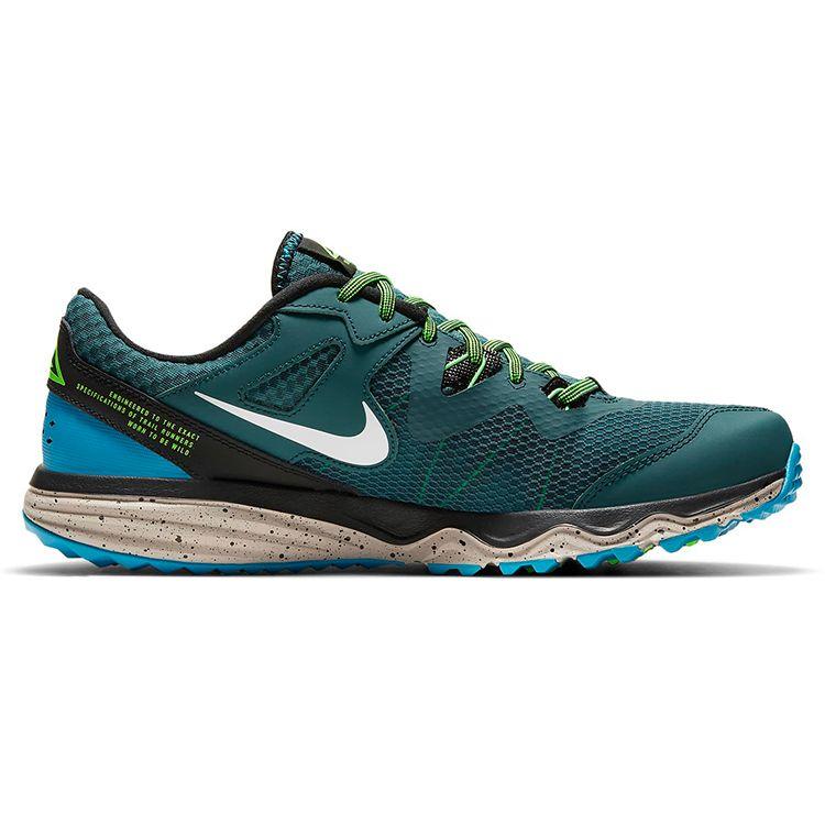 Nike Juniper Trail Dark Teal Green Men Sneakers Black Laser-Blue Light-Silver CW3808-301