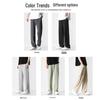 MiiOW Men's Ice Silk Loose-Fit Straight-Leg Casual Trousers