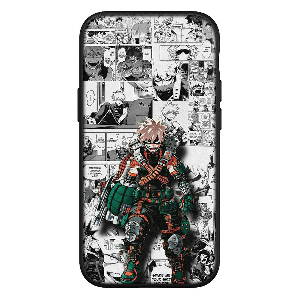 Для Samsung Galaxy S25 S24 S23 iPhone 17 16 15 Xiaomi Redmi Note 14 13 12 11 Pro Max XR Чехол для телефона Бакуго Кацуки Моя геройская академия OPPO Huawei