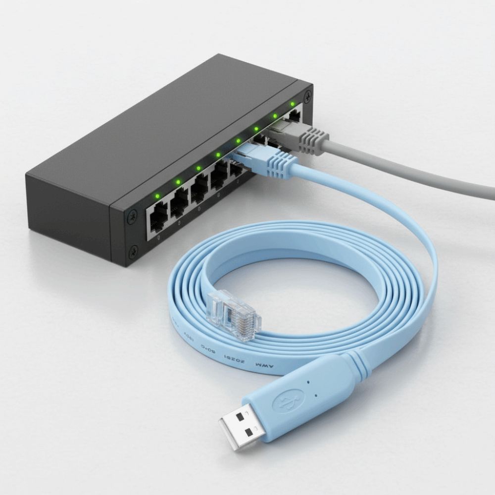Stable Connections RS232 Console Cable Extension Line Serial Adapter Laptop Computer