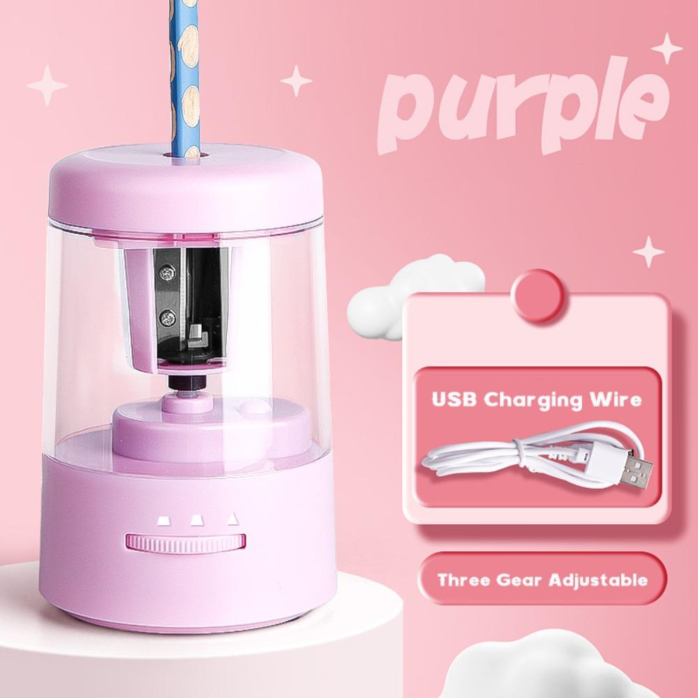 Three Gear Adjustable Electric Pencil Sharpener Pencil Sharpening Tool  Student Gift