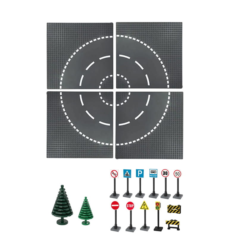 Roundabout In Paris - Road - 18 Pieces