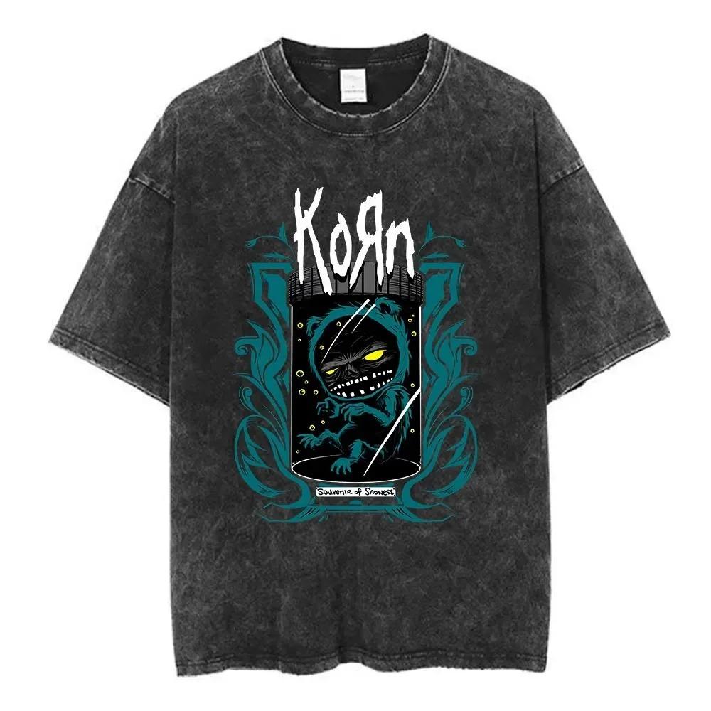 YK Korn Follow The Leader th Anniversary Стирка Футболка Унисекс Круглый Вырез Повседневная Удобная Модная Футболка