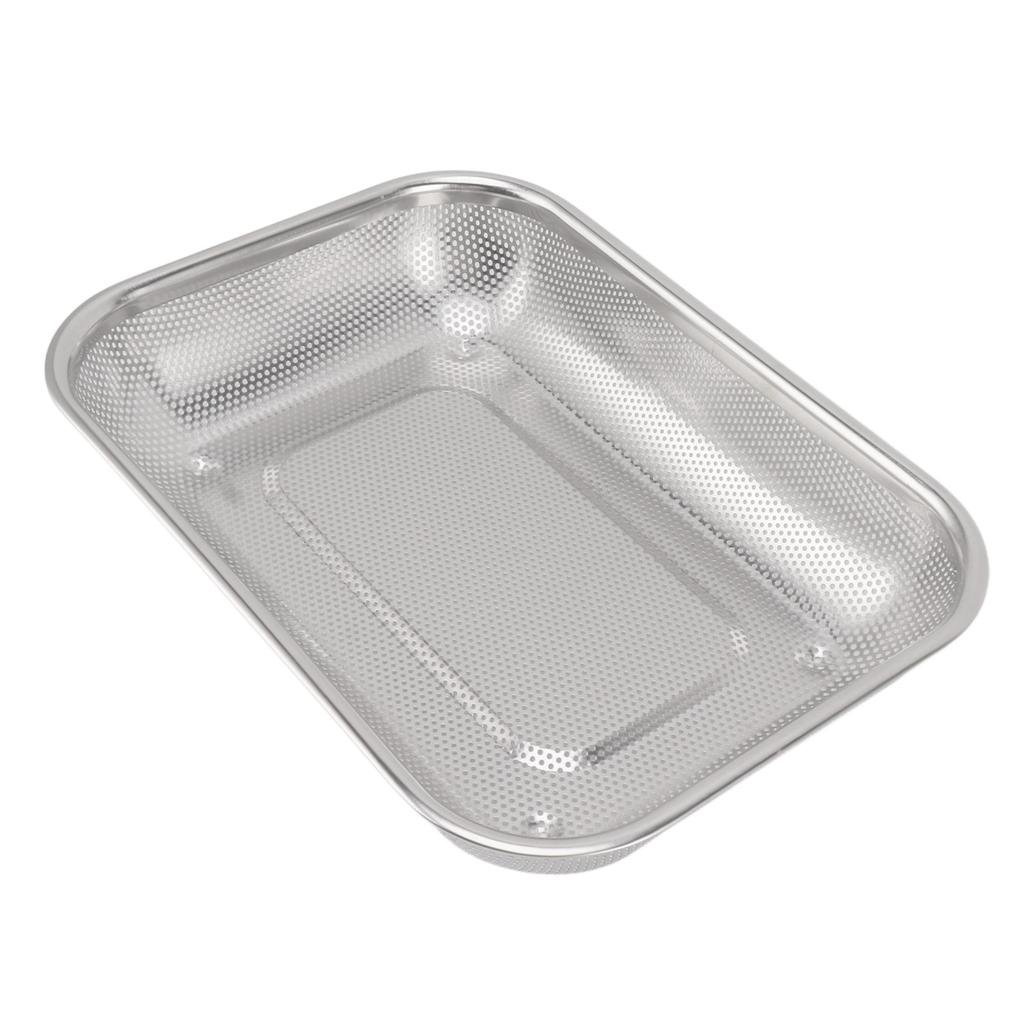 Прямоугольная корзина-дуршлаг для фруктов и овощей, прямоугольная корзина-дуршлаг из нержавеющей стали для масла