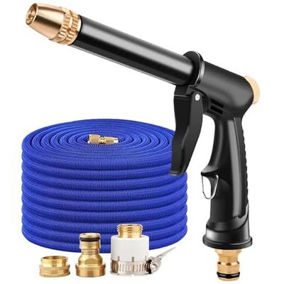 EZ HOSE 3-кратный расширяющийся шланг для мойки автомобиля, легкий и удобный для хранения, прочный, мощный напор воды, расширяющийся садовый шланг для мытья автомобиля, для улицы