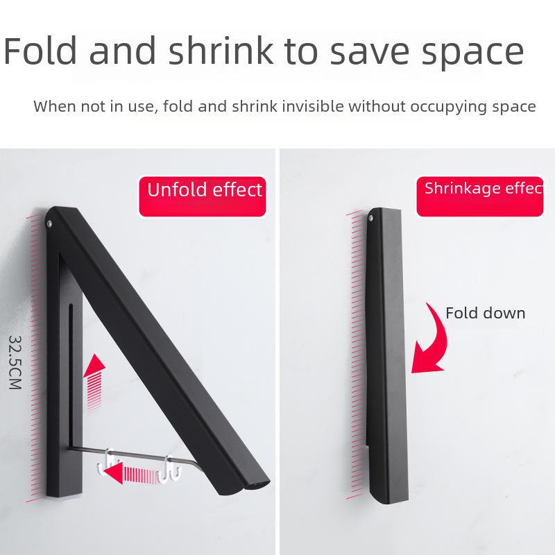 Компактная алюминиевая складная настенная сушилка для одежды