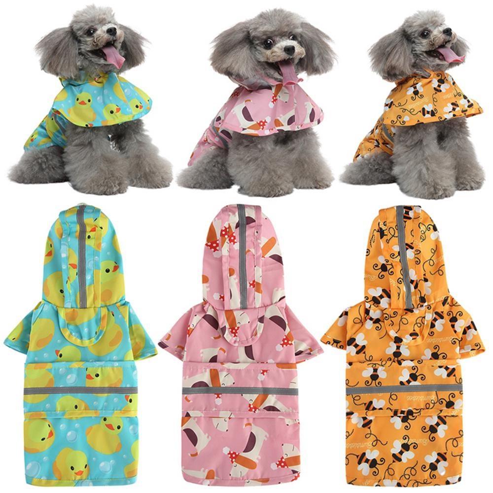 Waterproof Pet Dog Raincoat Jumpsuit Reflective Rain Coat Sunscreen Outdoor Clothes Jacket for Large Small Dog Puppy