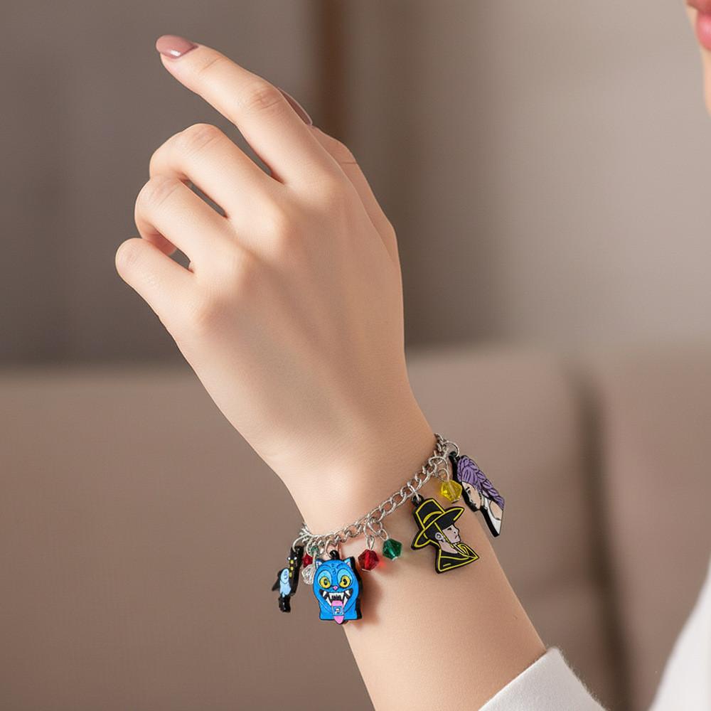 Huntr Kpop Cartoon Demon Slayer Bracelet Zinc Alloy For Women And Men Gift