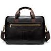 Men's Genuine Leather Briefcase Business Crossbody Bag Vintage Head Layer Cowhide Laptop Bag