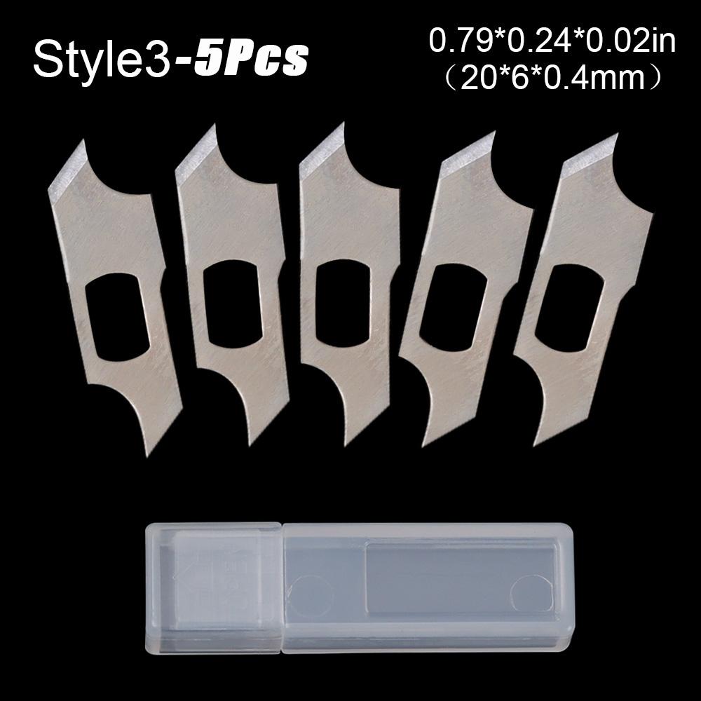 5/10pcs Engraving Non-Slip Metal Scalpel Knife Parts Blades Cutter Craft Knives for Mobile Phone PCB Repair Hand Tools