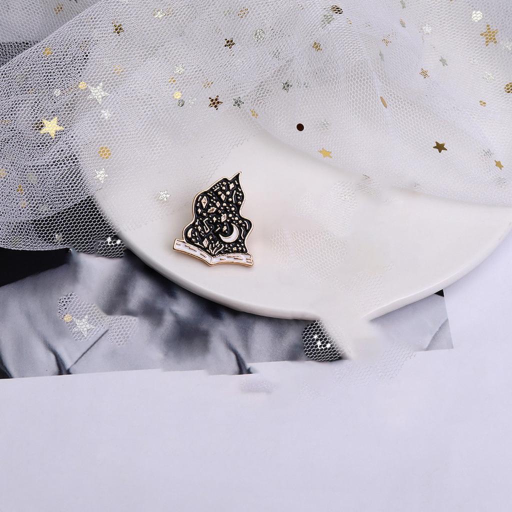 Изысканная модная книга, эмалированный значок, брошь в виде черного пламени