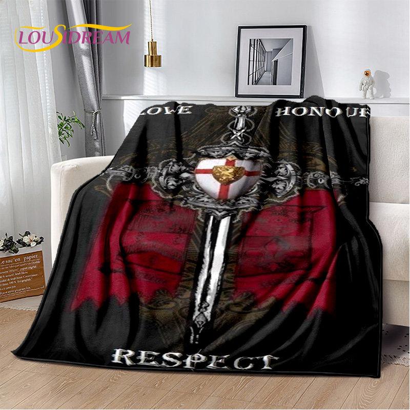 Мягкое плюшевое одеяло Cavalier Knight Templar Crusaders, фланелевое одеяло для гостиной, спальни, кровати, дивана, пикника