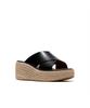 Fitflop Женские Платформенные Эспадрильи Кожаный Клин Перекрестные Шлепанцы - Черный (Ft64K2D235)