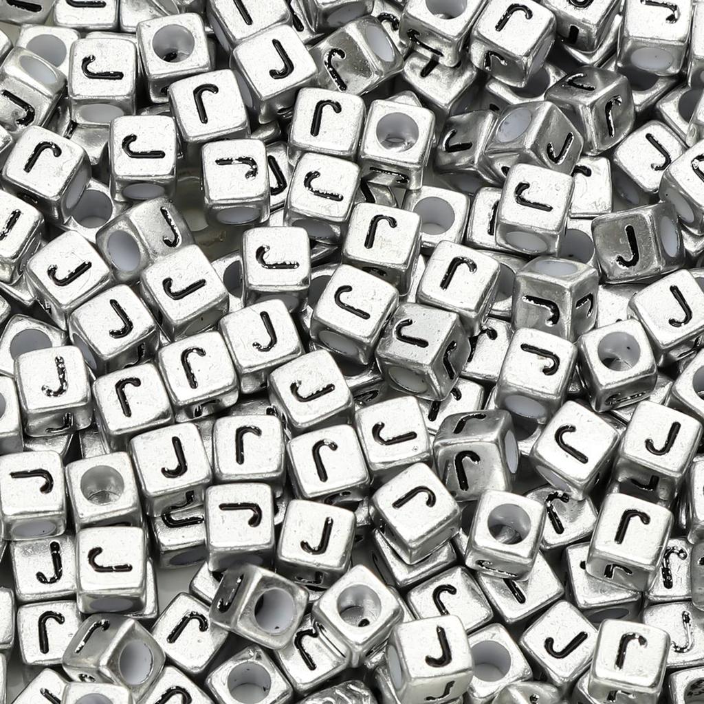Acrylic English Letter Cube Beads For DIY Necklace Bracelet Earrings Jewelry Making Craft Accessories