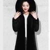Autumn and Winter New Thickened Imitation Mink Leather Coat Long Slim Coat