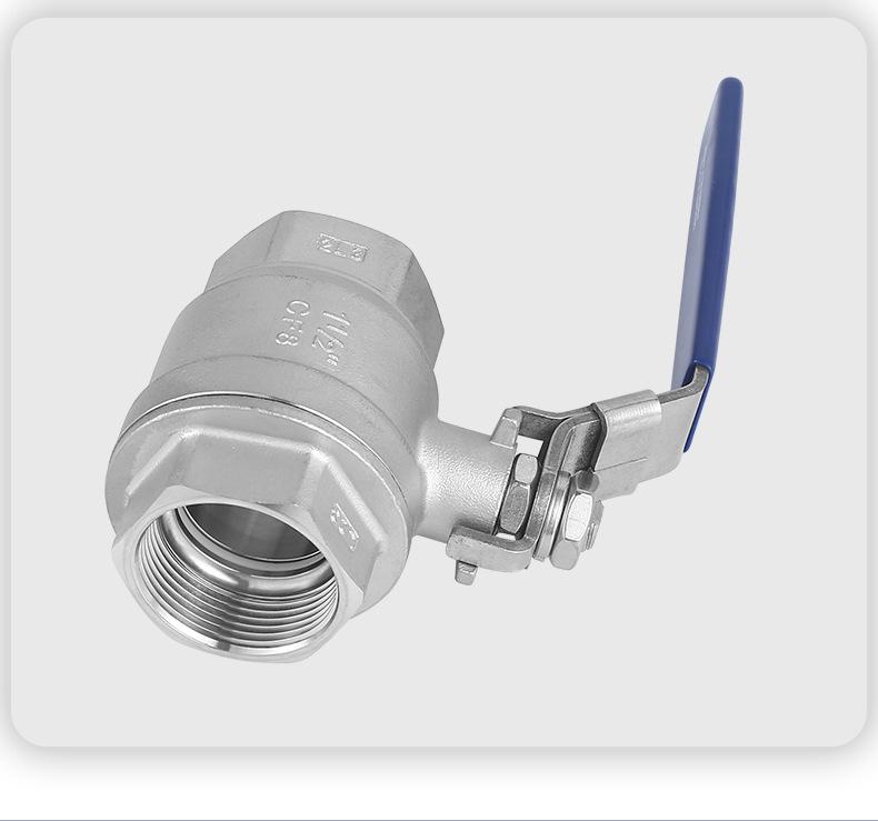 304 Stainless Steel Full Bore Two-Piece Ball Valve for Water Pipe Control