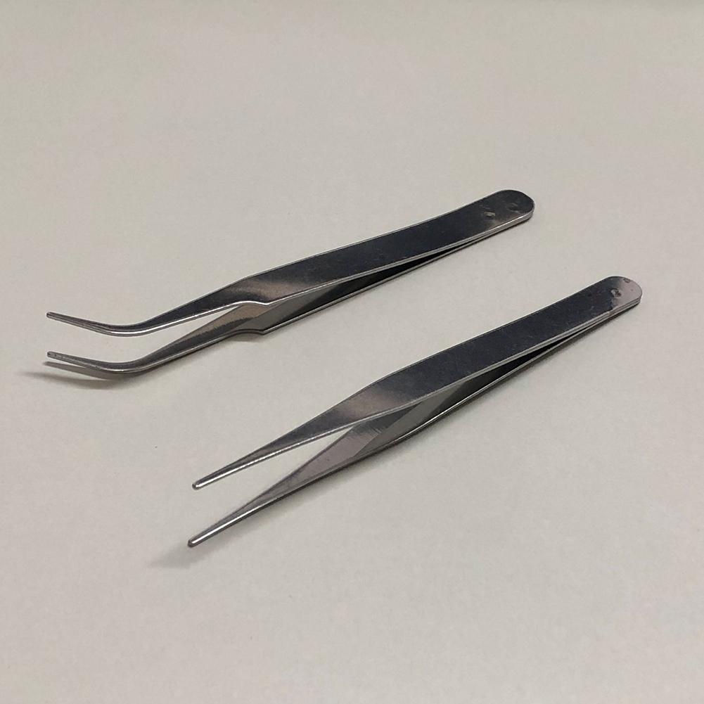 2 шт. Пинцеты Пинцеты с кончиком Антимагнитные Изогнутые Прямые