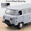 1:18 Масштаб Модель автомобиля УАЗ TRAVELER Игрушка Металлическая Литая Под Давлением Инерционная Звук Свет Универсал Фургон Модели Украшения Подарки
