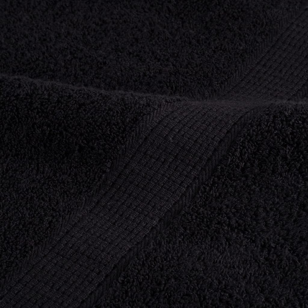 Premium Towels SOLUND 4 pcs Black 50x100 cm 600 g m²
