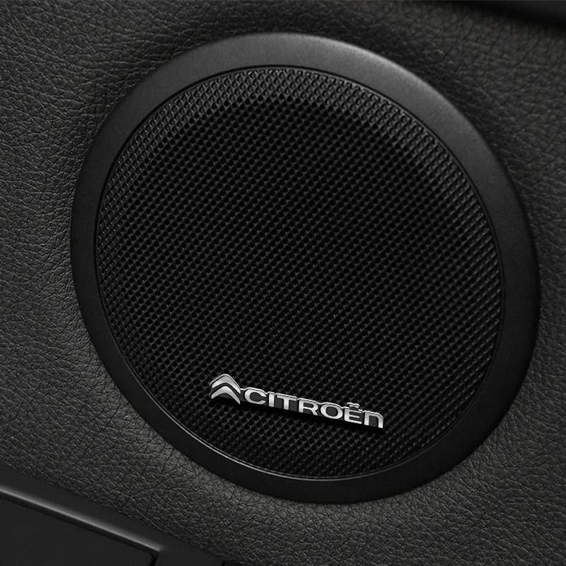 2/4pcs 3D Aluminum Badge Emblem Sticker car audio decorate For Citroen C4 C1 Grand C5 DS3 Picasso C-Elysee C3 C2 C15 Cactus ait256