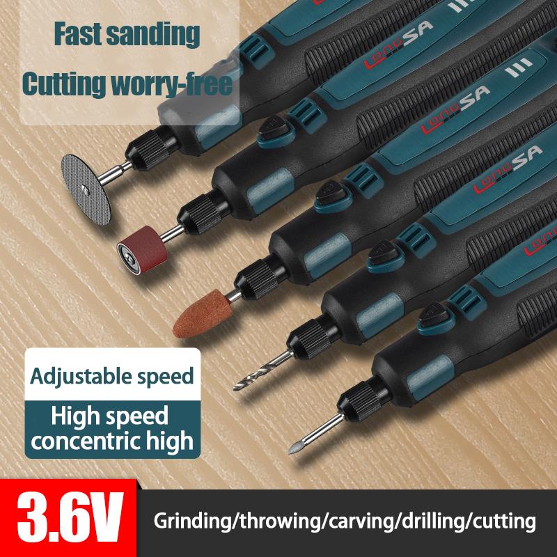 Small Electric Mill Hand-held Jade Polishing and Engraving Tools Recharging Electric Sanding Pen Root Miniature Household Mini Electric Drill