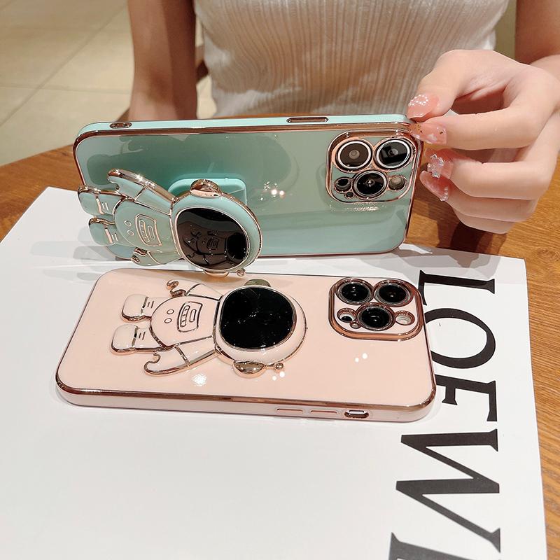 Складной чехол-подставка с гальваническим покрытием для iPhone 15 14 13 12 11 Pro Max XR X XS 7 8 Plus SE/Samsung S23 S22 ultra S21 A14 A24 A34 A54 A13 A23 A33