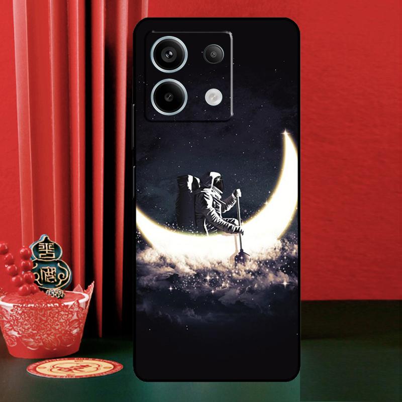 Чехол для телефона Xiaomi Redmi Note 13 Pro 14 12 11 9 10 9S 10S 11S 12S Redmi 13C 10C 12C 14C с изображением Луны, Звезд, Космоса, Астронавта