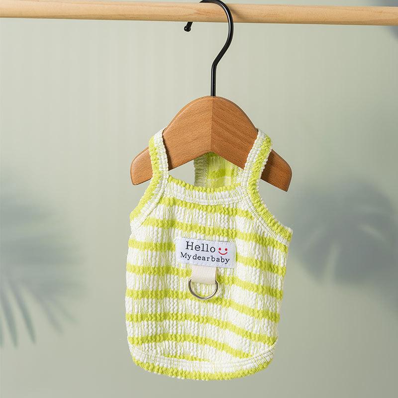 25 лет новый маленький летний собачий бипод тонкий дышащий тедди чем медведь кошка подтяжки одежда для питомцев