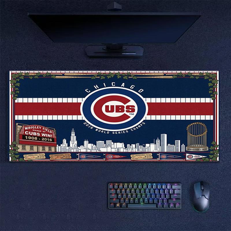 Chicago Cubs Color Mouse Pad Large Gaming Table Cushion Non-slip Laptop Tablet Big Mousepad XXL Mat Mini PC Playmat With Lock edge