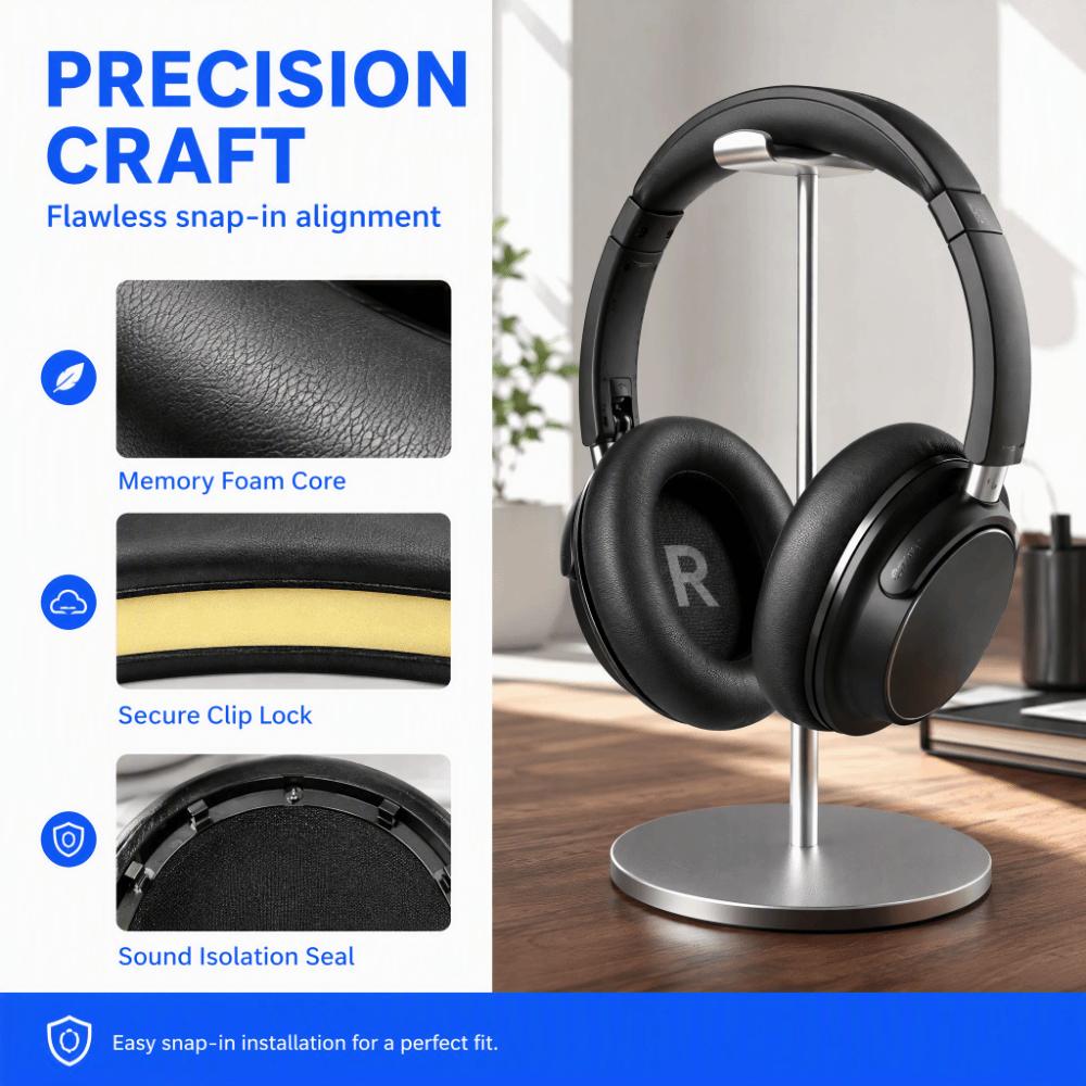 1 Pair Noise Isolating Headphones Ear Cushions for Anker Soundcore Space One Pro Music Listening