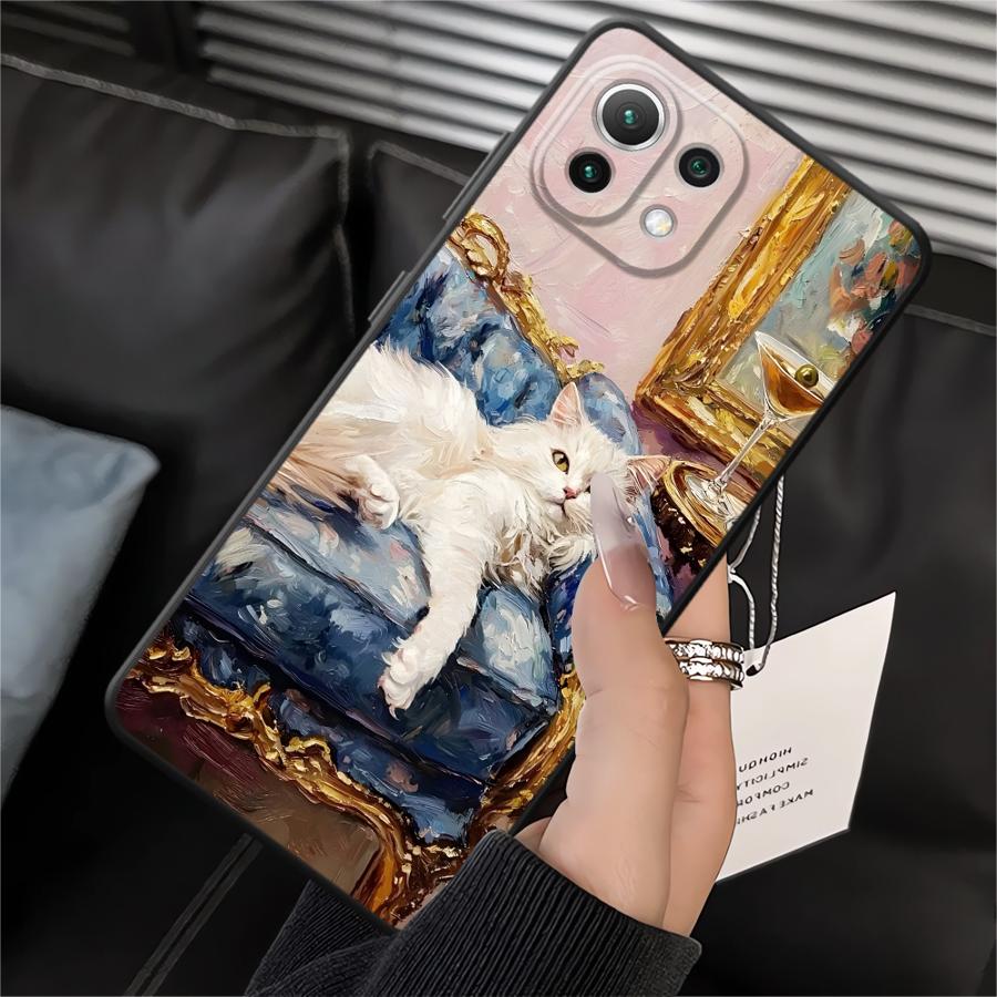 Мультяшный масляный кот Чехол для Xiaomi Mi 12T Pro 12X 11 14 11T 13 Lite 12 10T Funda Чехол для телефона