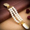 1Pc Flexible Beaded Pearl Pin Brooch Women Brooch Corsage Accessories