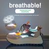 Весенние дышащие сетчатые кроссовки на толстой подошве для женщин, повседневная спортивная обувь на шнуровке, удобные женские кроссовки для активного отдыха