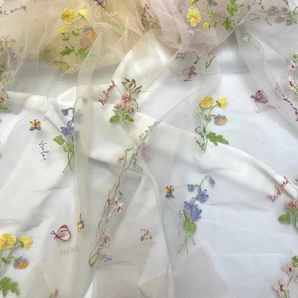 Европейское вышитое многоцветное цветочное тюлевое свадебное платье